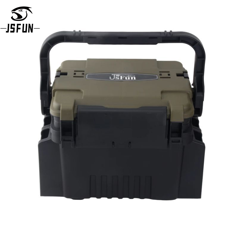Fishing Kayak Crate - 大型釣り道具箱オーガナイザー、多機能ルアー、ライブフィッシュバケット、増粘収納ボックス、フィッシングアクセサリー