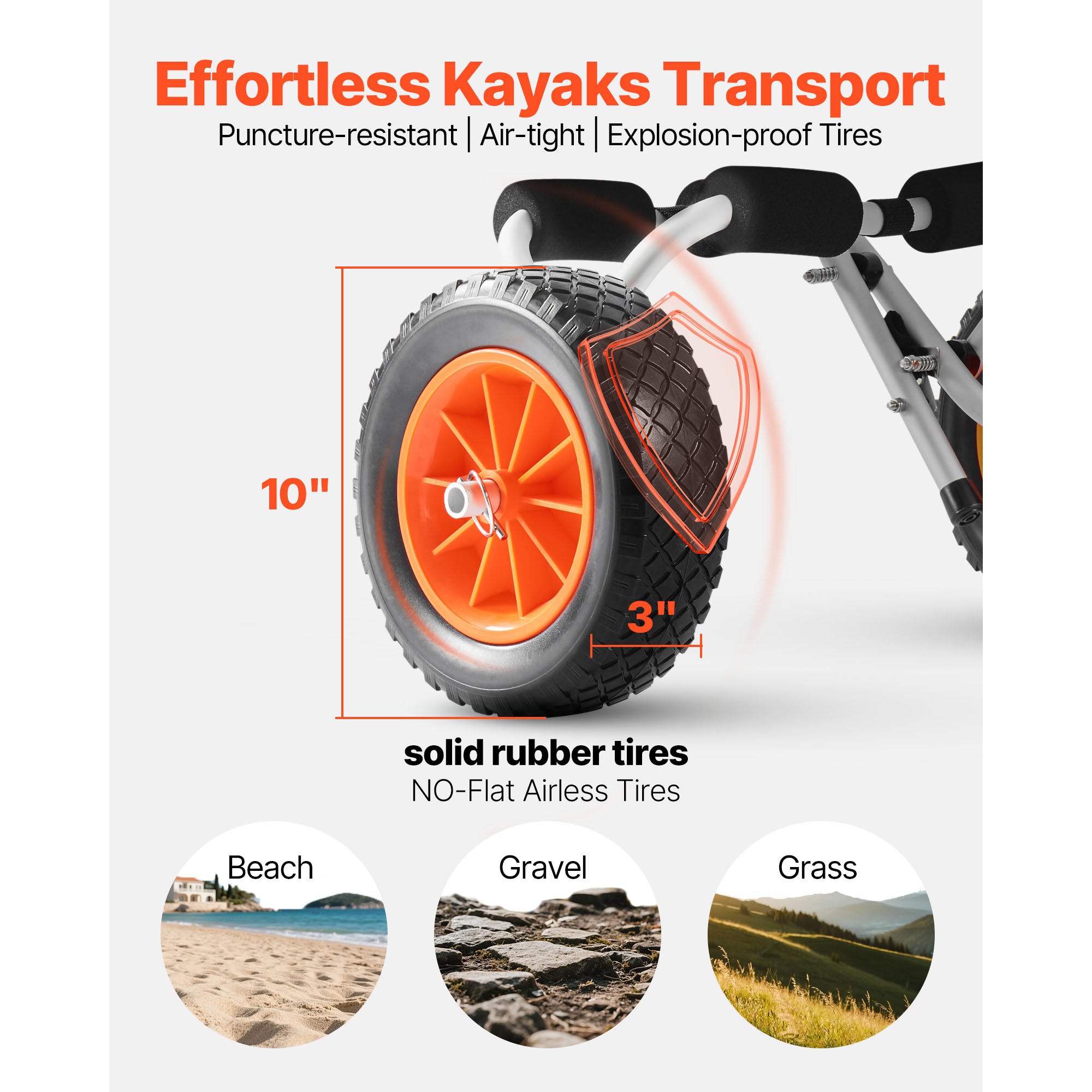 SucceBuy 200ポンド カヤックカート 折りたたみ式 - Fishing Kayak Cart のレビューと価格