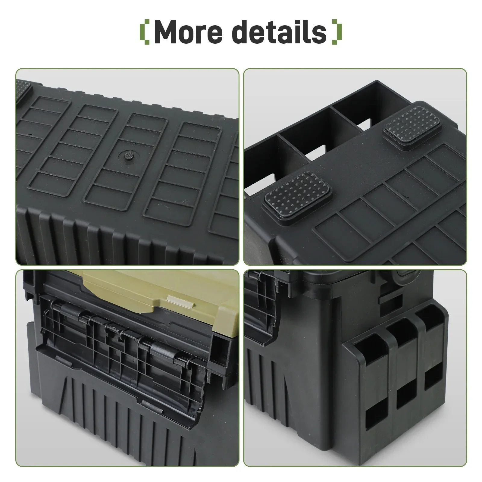 大容量の釣り道具箱。2層構造でルアーを収納でき、ロッドホルダ - Fishing Kayak Crate のレビューと価格