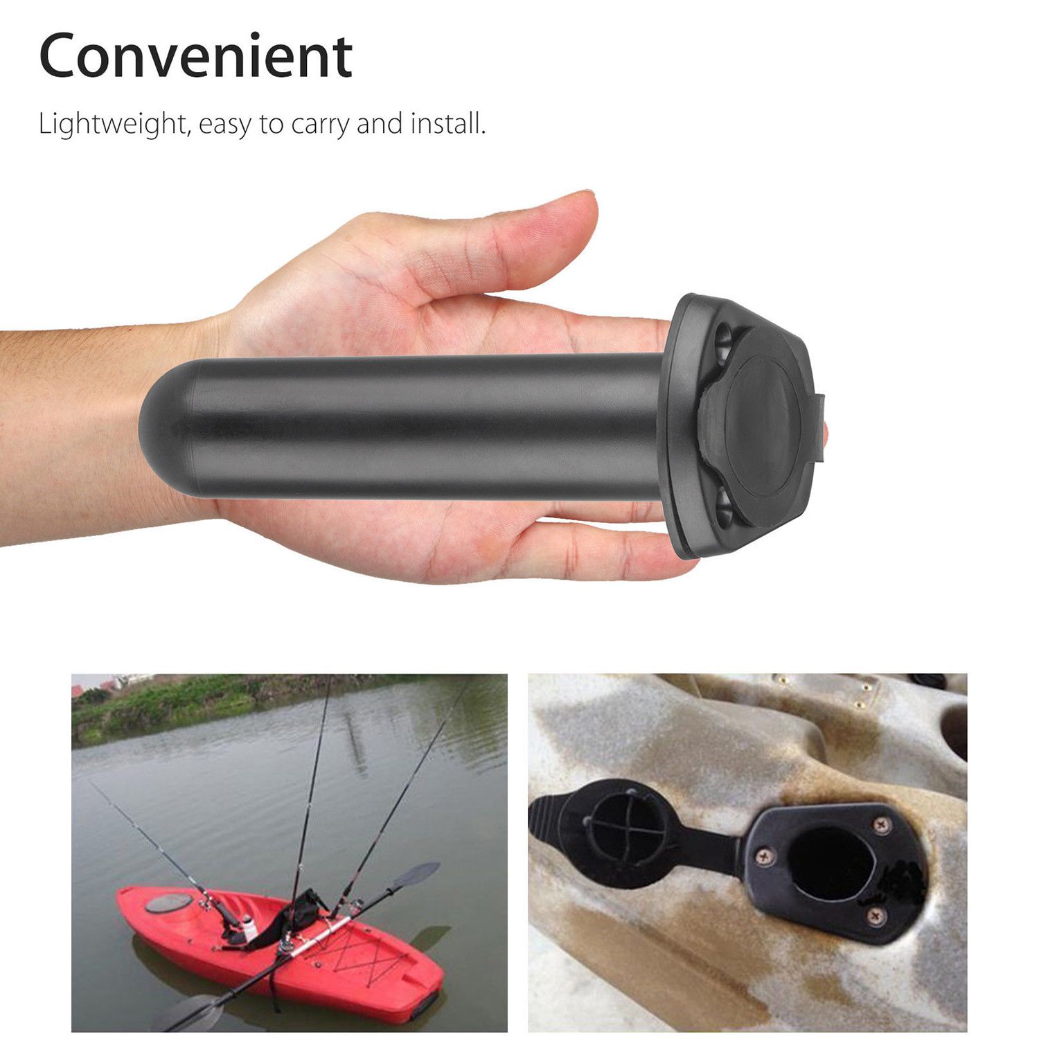 ABME 1個 フラッシュマウント釣り竿ホルダーブラケット  - Fishing Kayak Rod Holder のレビューと価格
